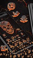Fire 3D Horror Skull Gravity Launcher Theme screenshot 1