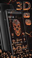 Fire 3D Horror Skull Gravity Launcher Theme screenshot 2