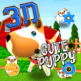 Tema lindo del lanzador del perrito 3D icono