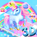 3D Gravity Cartoon Unicorn Sky Rainbow Theme 🦄 APK