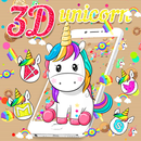 3D Cute Unicorn Cartoon Gravity Theme 🦄 APK