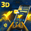 Golden Bird 3D Live Glass Tech Theme 🐤