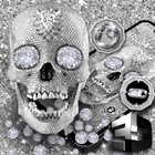Skull Luxury Shiny Diamond 3D Gravity Theme 💎 icône