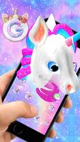 3D Unicorn Lovely Colorful Theme 🦄 poster