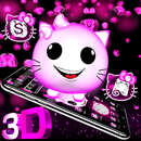 3D Pink Lovely Cartoon Cat Launcher Theme 😻 APK