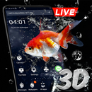 3D Water Drop Golden Fish Live Theme 🐠 APK