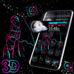 3D Neon Light Glass Tech Theme 💫