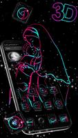 3D Neon Light Glass Tech Theme 💫 Ekran Görüntüsü 1