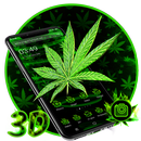 3D Smoky Weed Leaf Theme 🌿 APK