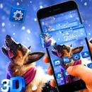 Cute Puppy 3D Glass Tech Theme 🐶 APK