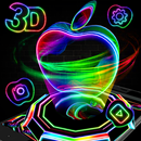 Neon Apple 3D Theme 🍎 APK