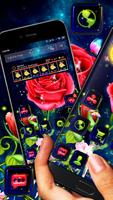 3D Rose Glass Tech Theme Cartaz