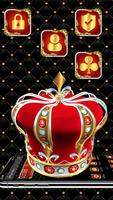Golden and Red King Crown 3D Theme Ekran Görüntüsü 2