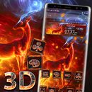 Fire Deer 3D Glass Tech Theme 🦌 APK