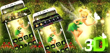 可愛的童話3D玻璃科技主題