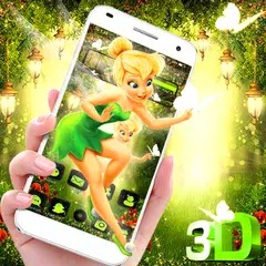 download Cute Fairy 3D Glass Tech Theme 🧚 APK