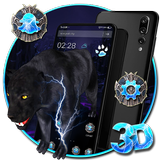 جاكوار الأسود 3D الموضوع أيقونة