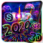 2020 Fireworks 3D Theme icône