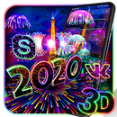 2020 фейерверк 3D тема APK