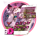 White Tiger 3D Glass Tech Theme 🐯 APK