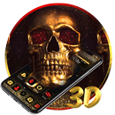 Golden Skull 3D Glass Tech Theme 💀 APK