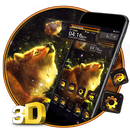 Wolf Shiny Night 3D Glass Tech Theme 🐺 APK