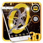 K Alphabet Letter 3D Theme icône