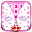 Diamond Lips Locker Zipper 3D Live Lock Screen