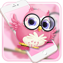 Pink Anime Cute Owl 3D Live Lock Screen Wallpapers APK