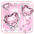 Pink Glitter Diamond 3D Live Lock Screen Wallpaper