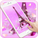 Pink Eiffel Tower Paris 3D Live Lock Screen APK