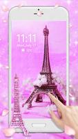 Pink Eiffel Tower Paris Poster