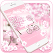 Sakura Pink Bicycle 3D Live Lock Screen Wallpapers
