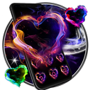 Smoke Neon Heart 3D Live Lock Screen Wallpaper APK