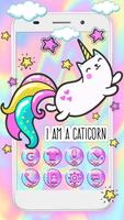 Cute Unicorn Cat Themes Live W poster