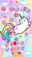 Cute Unicorn Cat Themes Live W screenshot 2