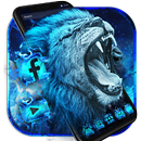 Flaming Wild Lion Themes Live  APK