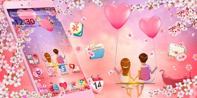 Heart CoupleTemas parede HD imagem de tela 3