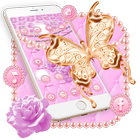 Pink, Leopard, Butterfly Themes & Live Wallpapers icon