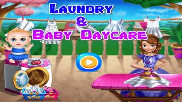 Laundry & Babysitter Daycare Affiche