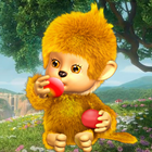 Rozmowa Cute małpa ikona