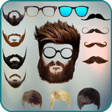 Men beard photo editor Mustache : Hairstyle salon simgesi