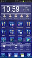 LC Carbon Blue Glass Theme plakat