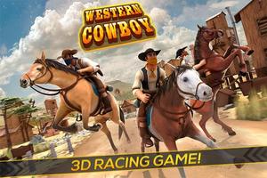 پوستر Western Cowboy - Horse Racing
