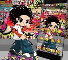 2 Schermata Colorful Cartoon Hiphop Graffiti Theme