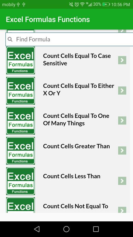 learn excel formulas functions example app offline for android apk