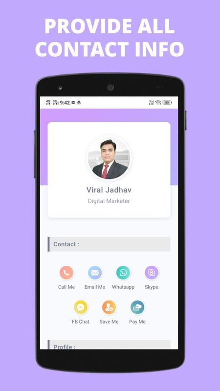 Digital Business Card Maker App By Make My Vcard For Android Apk