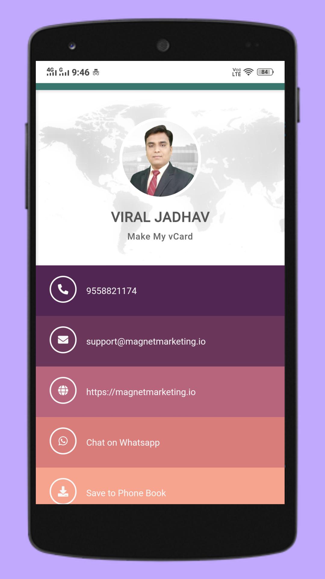Digital Business Card Maker App by Make My vCard for Android - APK Download