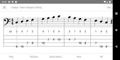 Scales for Bass Guitar capture d'écran 1