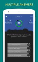 Nutrition and Diet Quiz Test capture d'écran 1